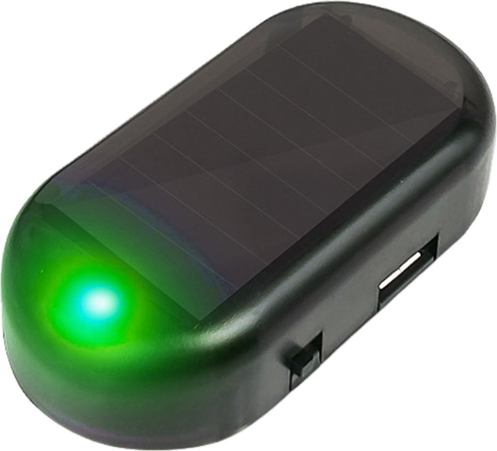 Solarbetriebenes Warnlicht fürs Auto, simulierter Dummy-Alarm, Warnung vor Diebstahl, LED-Blinklicht, Sicherheitslicht, Diebstahlschutzlicht fürs...