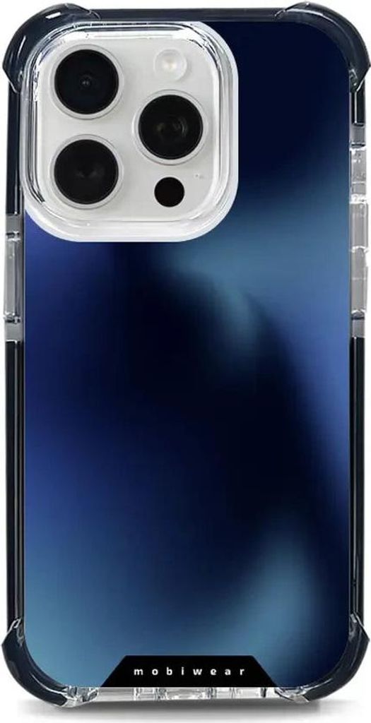 Handyhülle für iPhone 15 Pro mit MagSafe, Mobiwear Elite Bumper, Dunkelblau