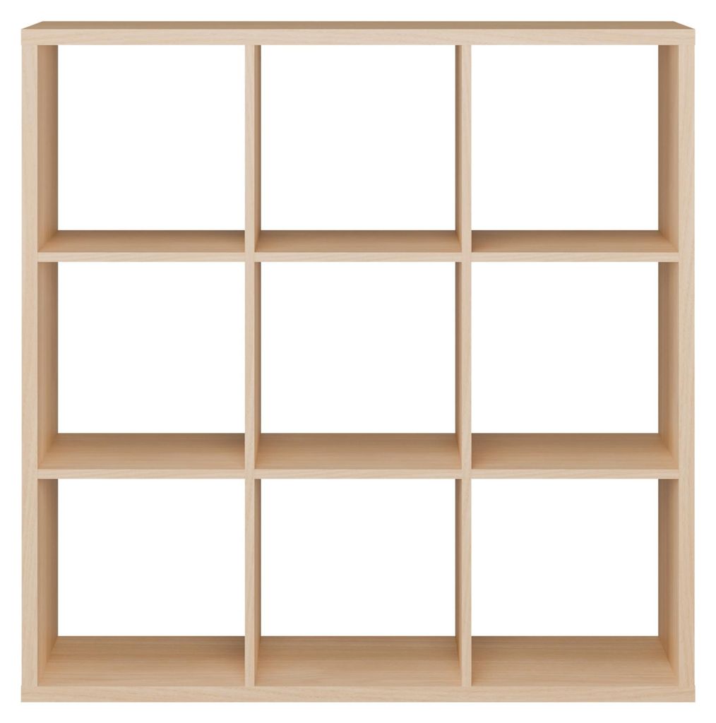 Regal >MAURO< in Eiche Nachbildung - 107,2x107,3x32,9cm (BxHxT)
