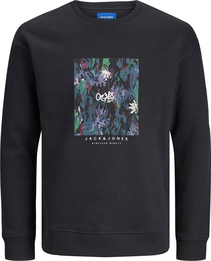 Jack&Jones - Herren - Sweatshirt Mit Rundhalsausschnitt Von Jorsilverlake Erkek - Grau/Schwarz - Gr. L