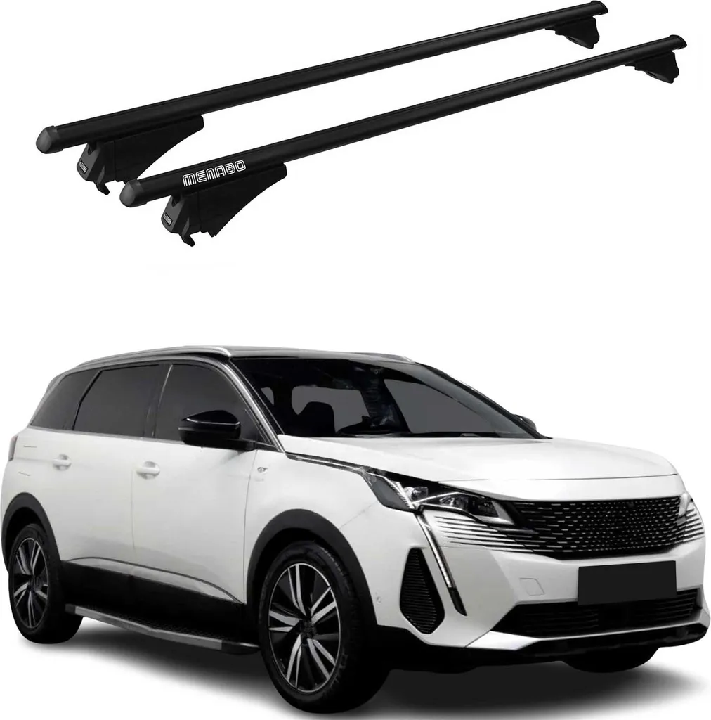 Menabo portapacchi base per Peugeot 5008 mk2 2020-2024 FL 75kg alluminio nero