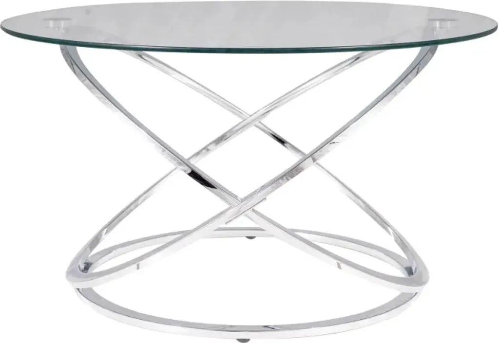 Table basse DIDIER verre et chrome : finissez-en avec les salons sombres