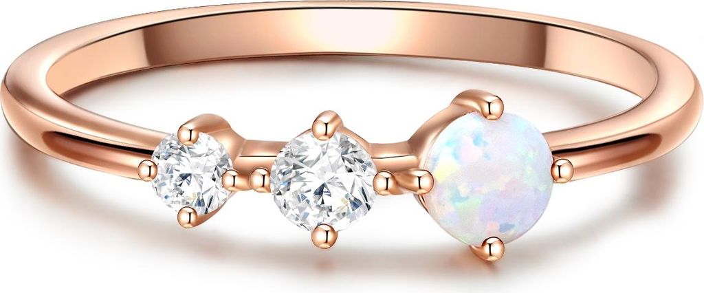 Glanzstücke München Ring Sterling Silber Zirkonia Opal 50080731 60