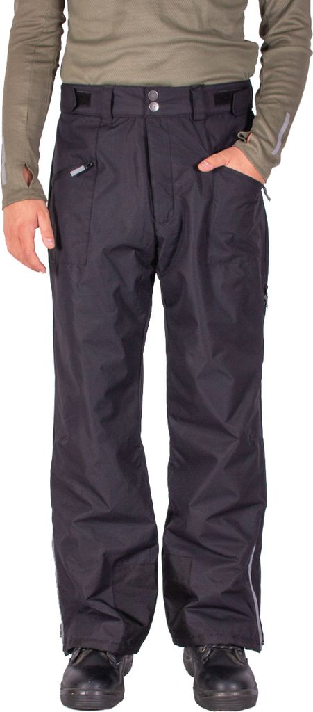 Herren Ski- und Snowboardhose mit reflektierenden Elementen FIRI, schwarz, XXL