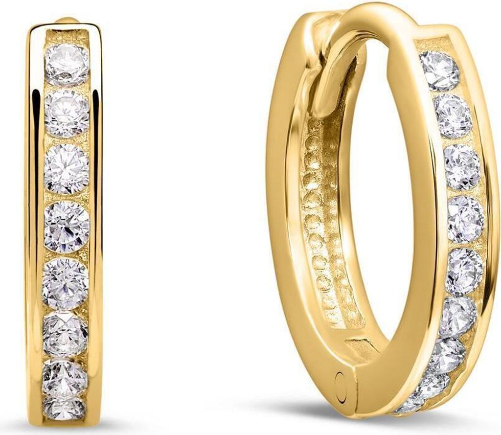 Unique Creolen 333er Gold Zirkonia GE0293