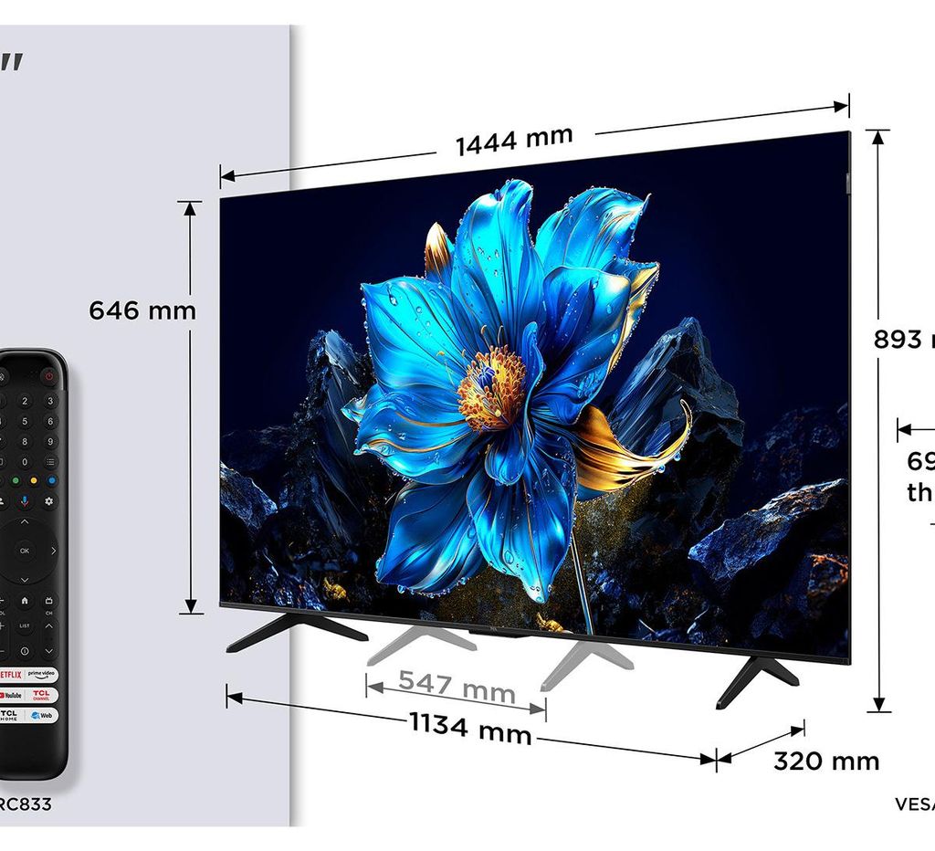 TCL P7K Serie Smart TV QLED 4K 65pollici 65P7K, Dolby Immagine del prodotto 