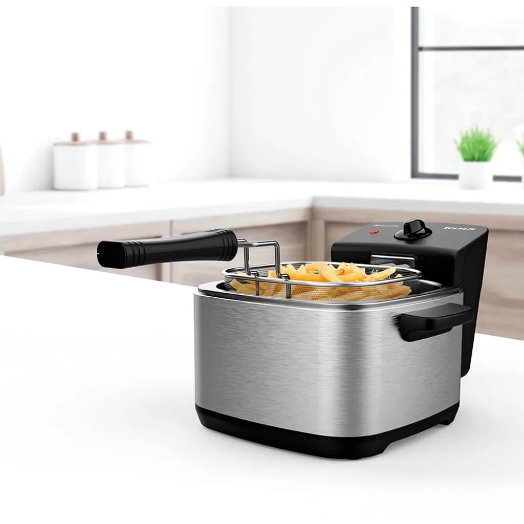 Friteuse Taurus DF1200 1,5 L Anti-Odeur Facile à Nettoyer Format Compact