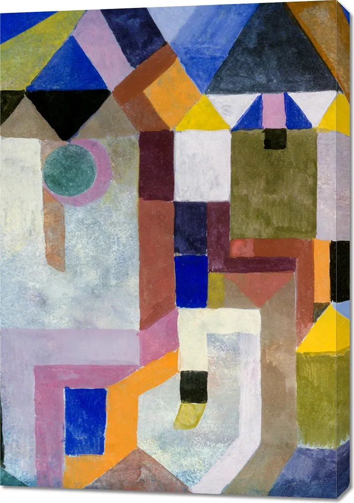 Toile Paul Klee Architecture colorée 70x100 cm Couleurs vibrantes