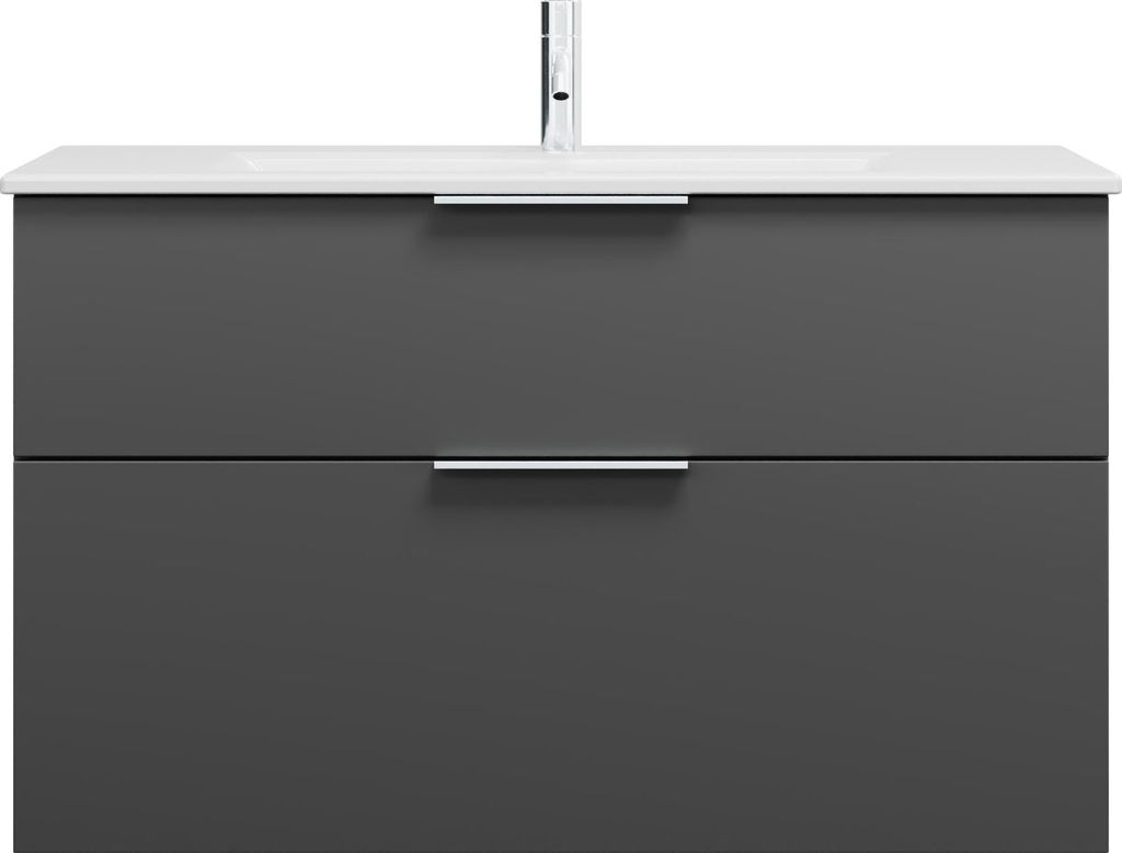 burgbad Eqio Slim Keramik-Waschtisch inklusive Waschtischunterschrank, 1020x490x620mm, SHBT102F6584C0001G0146