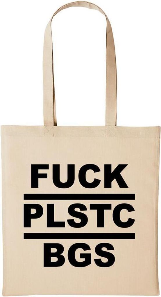 Huuraa Baumwollbeutel F*ck Plstc BGS Geschenk Produktbild 