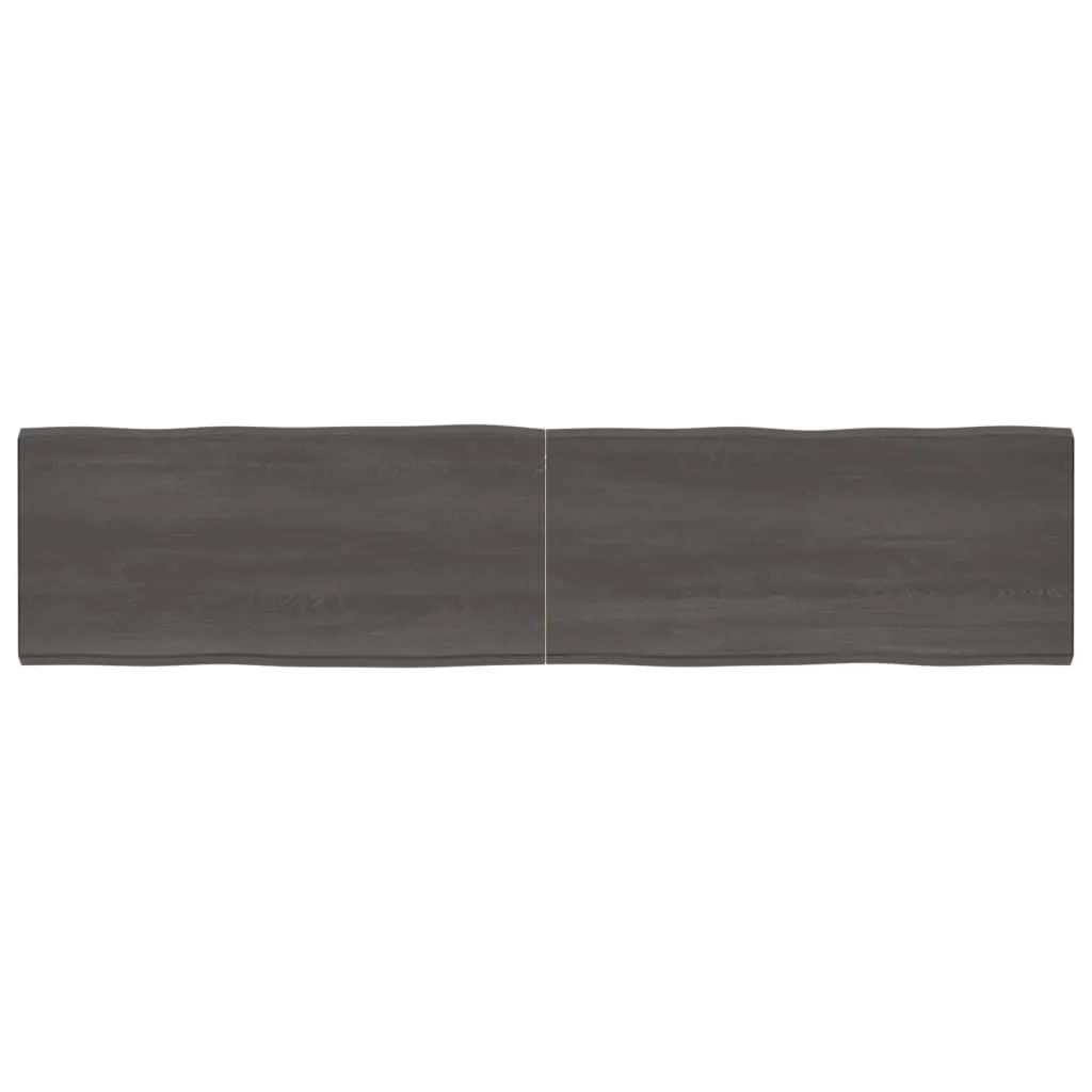 Piano Tavolo Legno Massiccio 220x50 Trattato Bordo Vivo Artigianale
