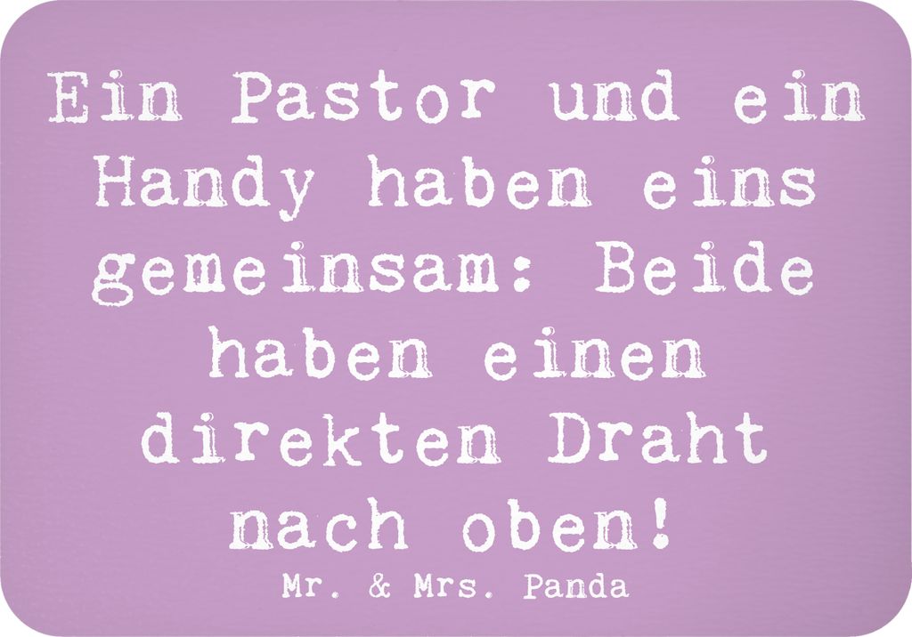 Mr. & Mrs. Panda Kühlschrankmagnet Spruch Pastor Verbindung - Lavendeltraum - Geschenk, Kirchliche Berufe, whiteboardmagnet, Berufsgestaltung, Gem...