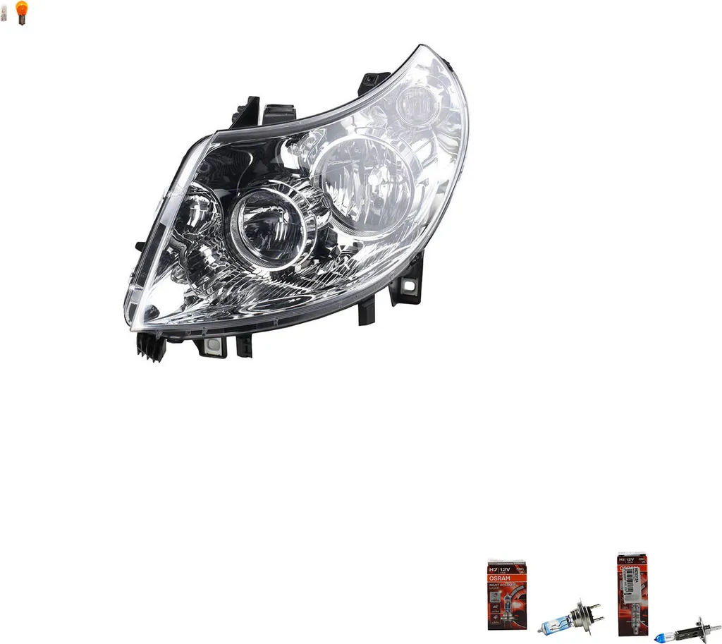 Faro Anteriore SX Fiat Ducato 1340664080 Johns + Lampada Osram Laser