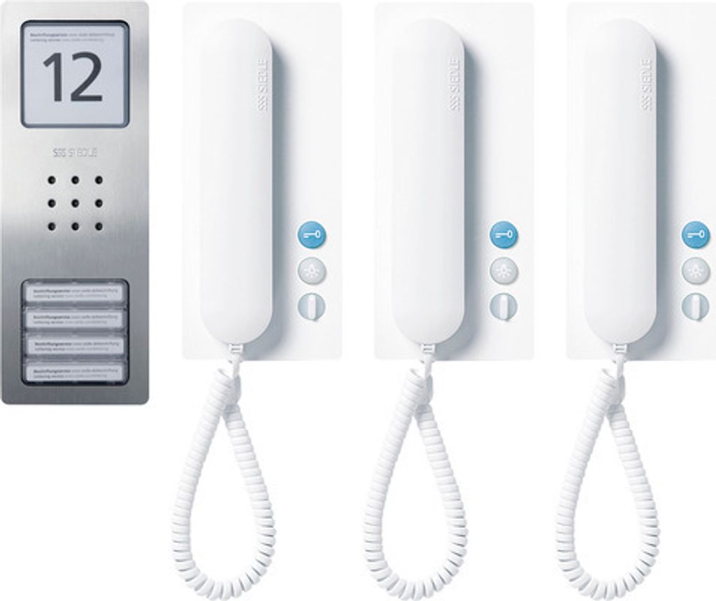 Siedle SET CA 812-3 E/W, Kabelgebunden, Edelstahl, Weiß, Produktbild 