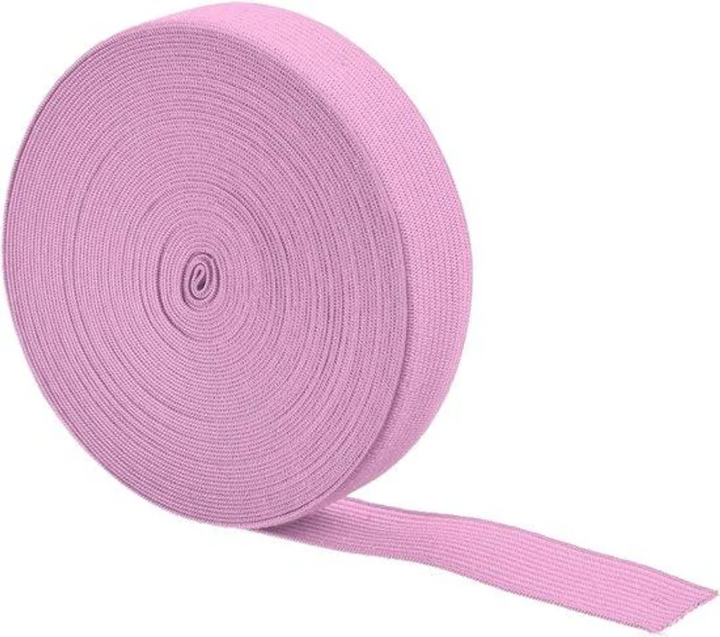 Bande élastique rose pour ajustement de vêtements et boucles de 10 yards