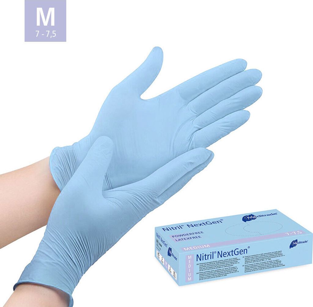 Meditrade® unisex Einmalhandschuhe Nitril® NextGen® blau Produktbild 4