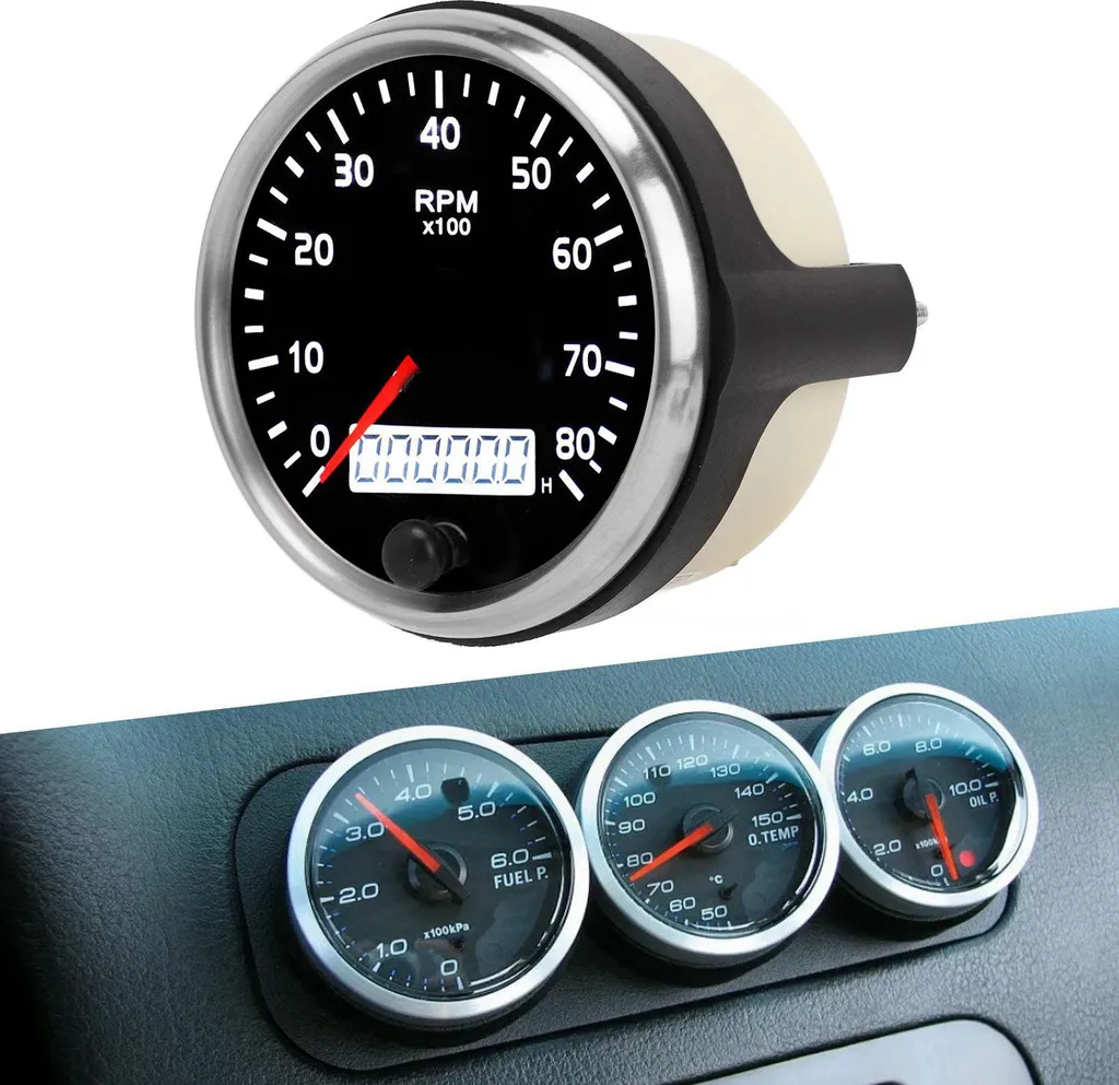 Compte-tours 85 mm pour rénovation tableau de bord camion et auto