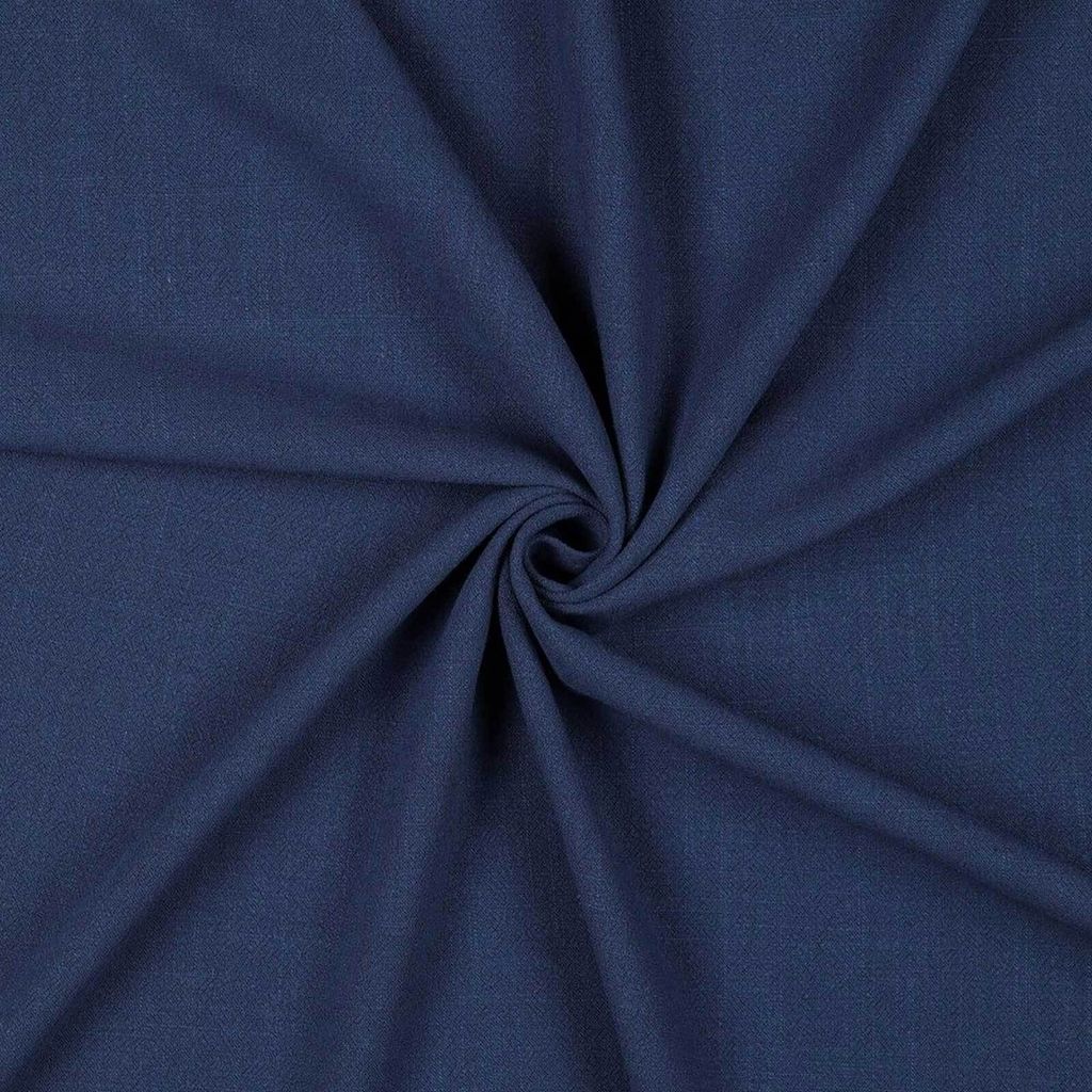 Viskose Leinen Stoff uni ab 0,5 m x 1,37 m 028 - marineblau