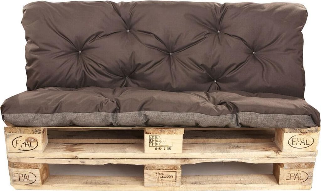 Palettenkissen set 120x60x60cm, Palettenkissen Braun, Gartenkissen, Satz Kissen für Gartenmöbel, europaletten sitzkissen, palettenkissen outdoor