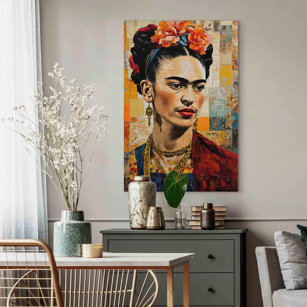 Poster su tela di Frida Kahlo 13, decorazione per camera da letto, sport, ufficio, stanza, regalo, stile cornice, 30 x 45 cm