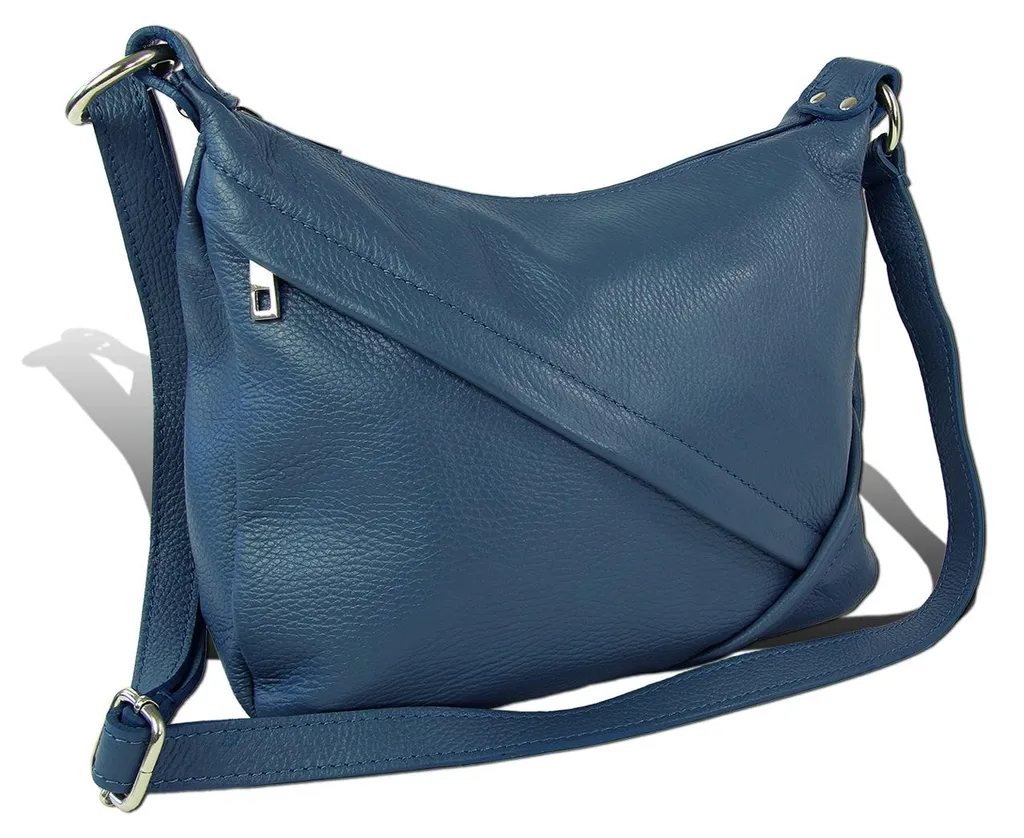 Sac à bandoulière bleu pétrole Toscanto 35x22x12 cm design élégant