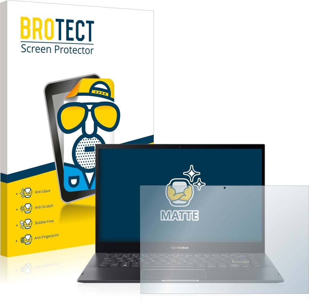 BROTECT Schutzfolie für ASUS VivoBook Flip 14 TP470 Displayschutz Displayschutzfolie Folie Matt Entspiegelungsfolie