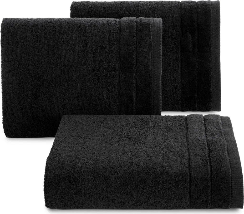 Stock Asciugamano Damla Nero 70x140 500g/m2 Eurofirany Cotone 100%