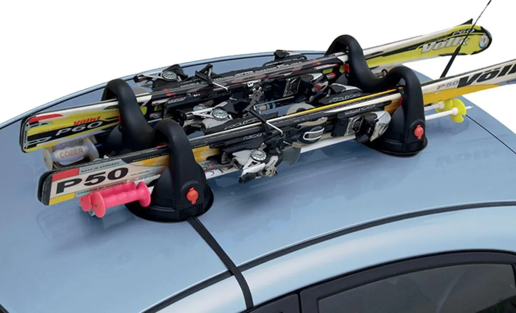Porte-Skis Magnétique Universel avec Antivol pour Toit de Voiture