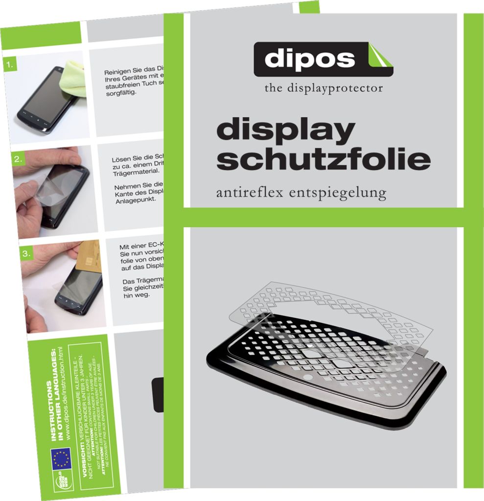 2x Schutzfolie für Philips EP5446/70 + EP3246/70 Tropfblech matt Folie