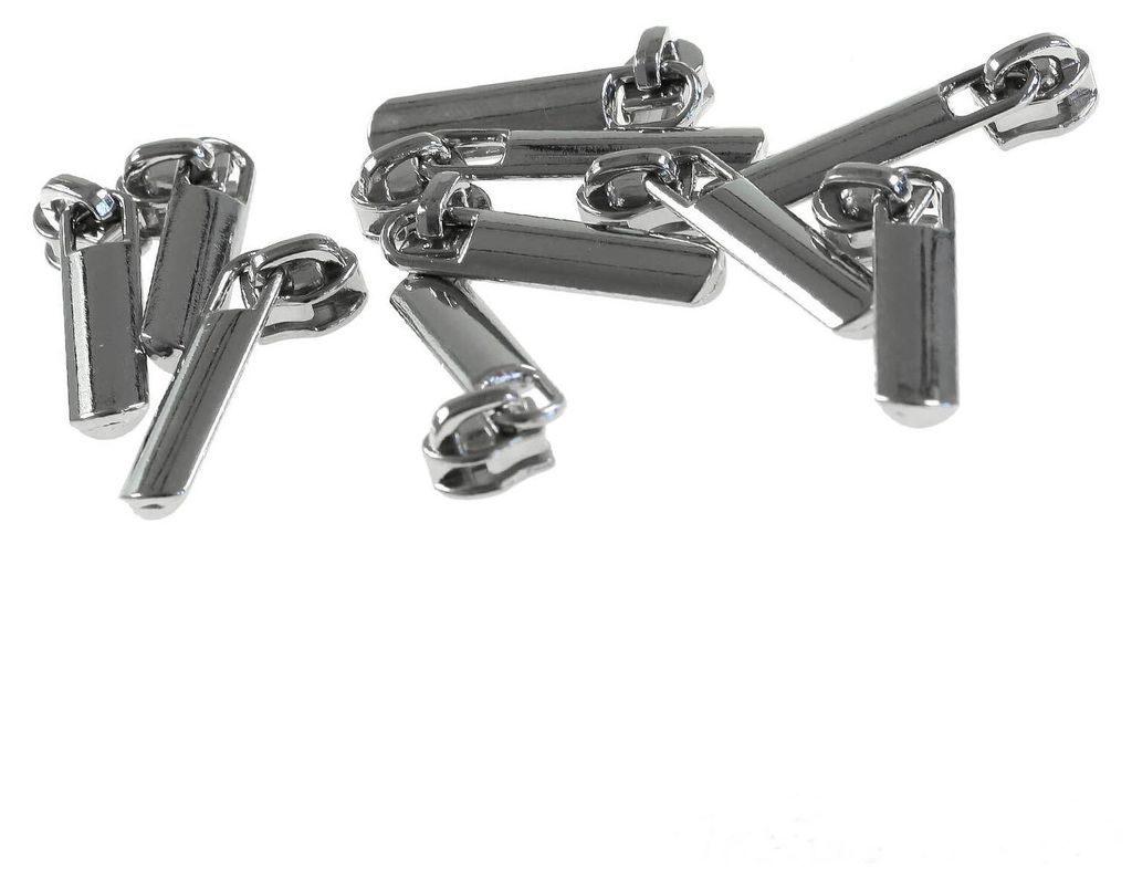10 Fashion Zipper für Spiralreißverschluss silber