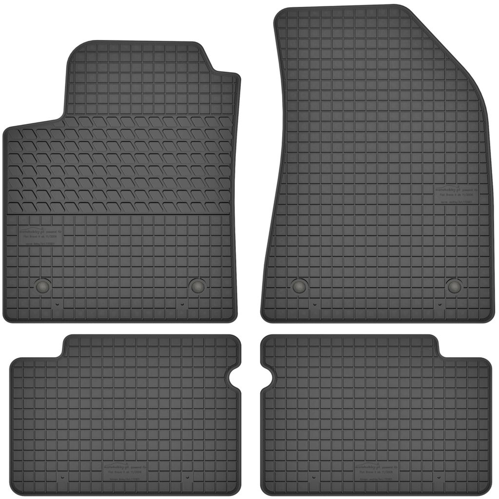 Auto Fußmatten Gummimatten Gummi Fußmatten Satz für Fiat Bravo II (2006-2014)