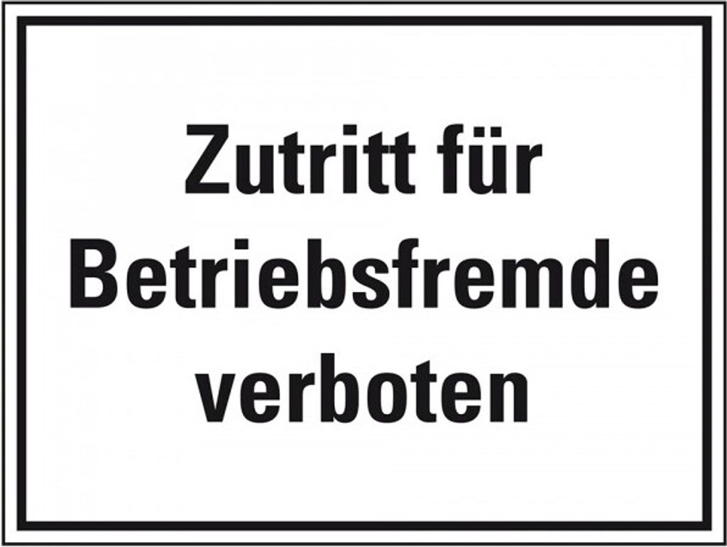 Dreifke® Aufkleber I Hinweisschild Zutritt für Produktbild 