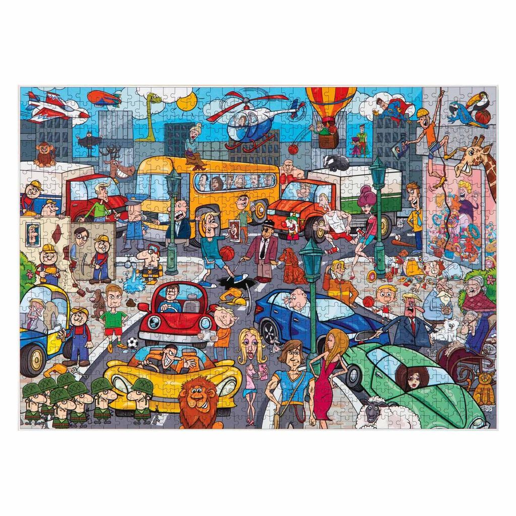 Lustiges Straßenleben-Puzzle Produktbild 
