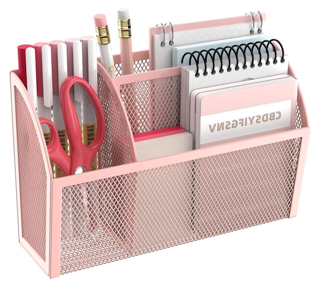 Magnetischer Bleistifthalter bis 3 kg – Magnetisches Regal für Whiteboards, 3-Gitter Mesh Stifthalter für Kühlschränke, Schließfächer und O...