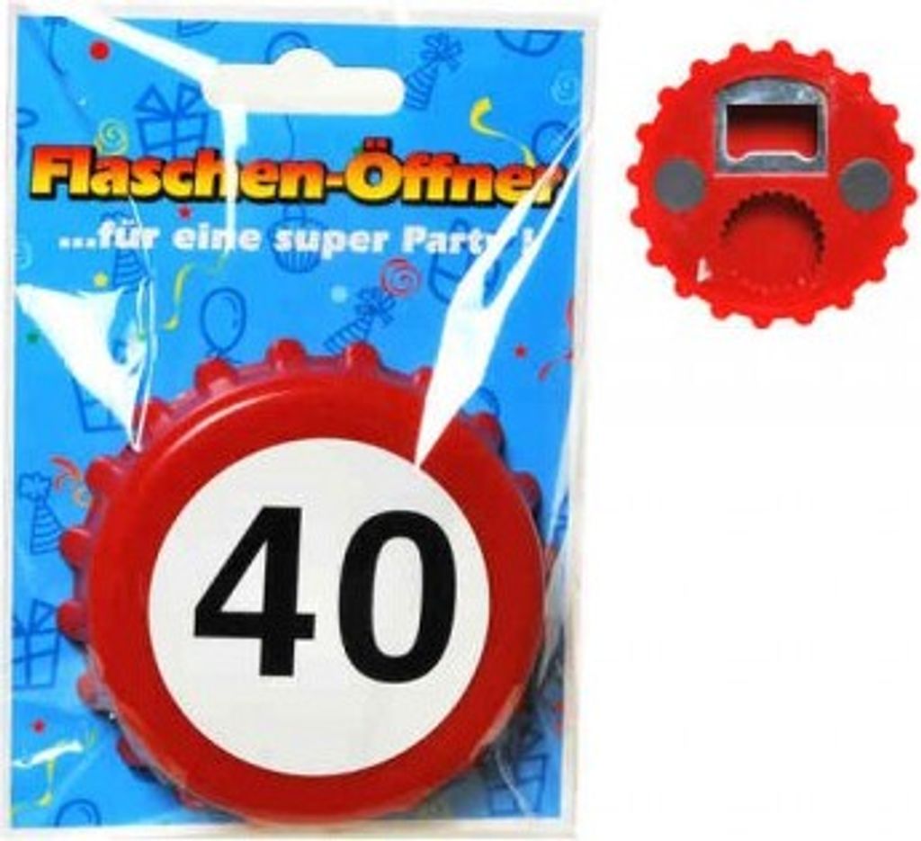 Bieröffner Kronkorken 40. Geburtstag