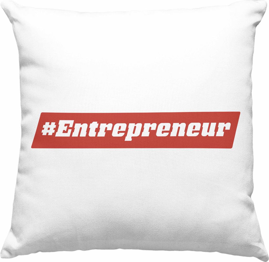 Trendation - Entrepreneur Deko-Kissen mit Füllung 40x40 Entrepreneurship Geschenk Spruch Motivation (Grün)