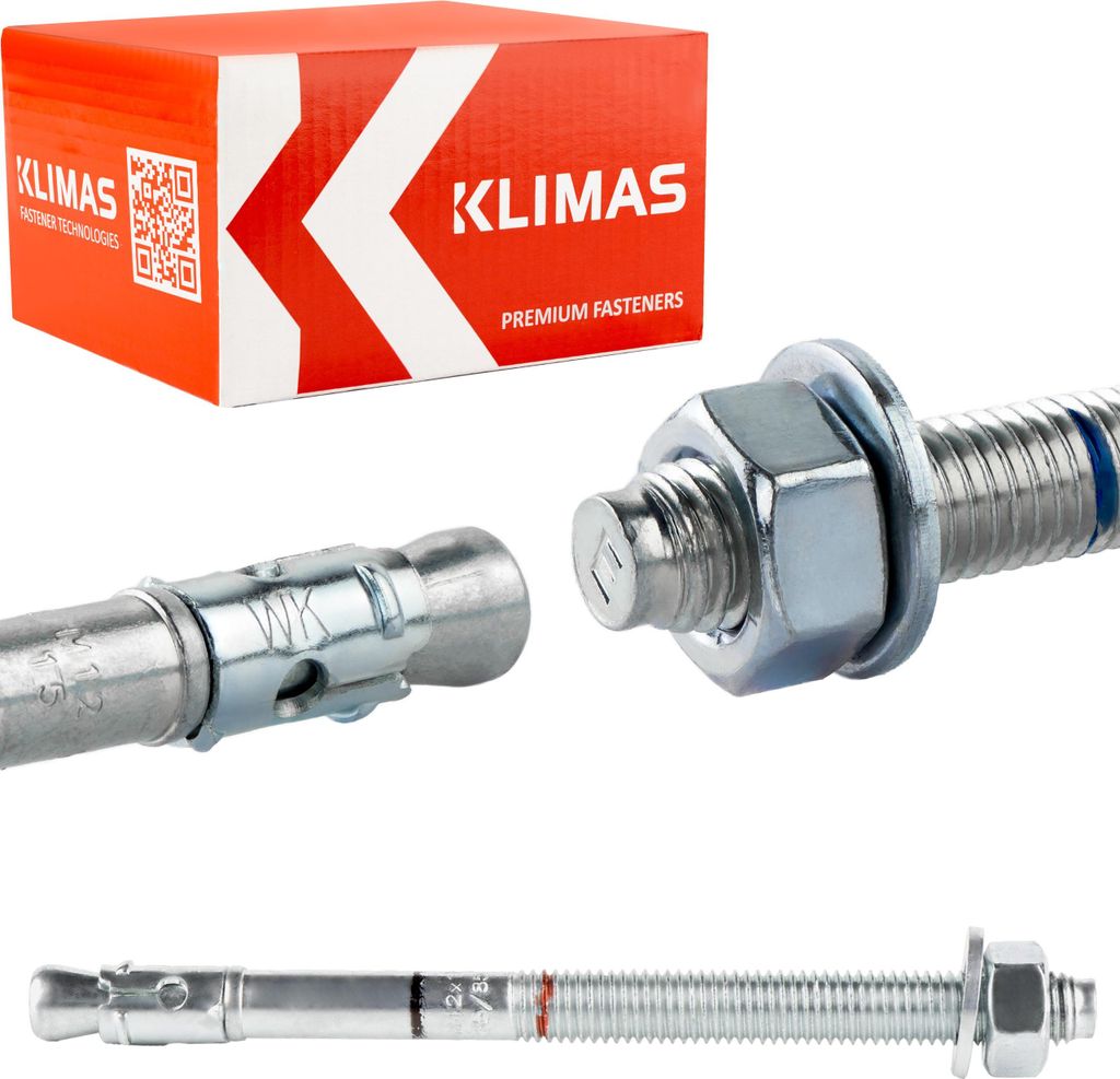 Klimas LE-ZN Mechanischer Anker Stahlanker verzinkt 12 x 165 mm 25 Stück
