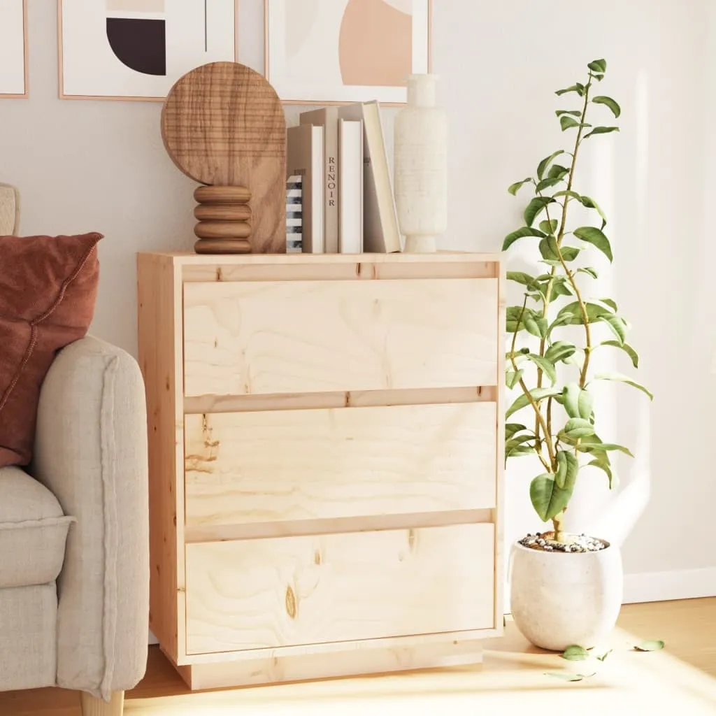 vidaXL Credenza 60x34x75 cm in legno di pino massiccio
