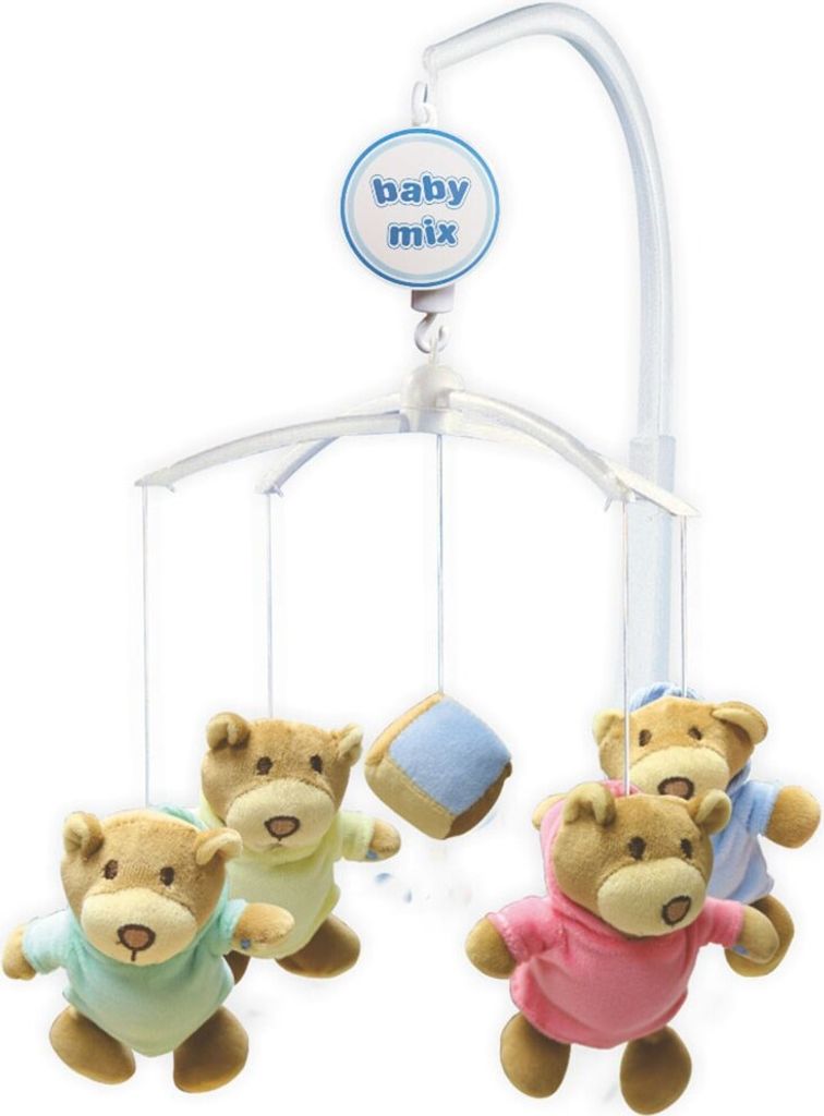 Kolotoč nad postýlku Baby Mix Medvídci a kostka Obrázek produktu 