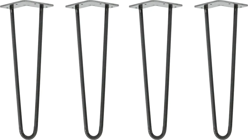 Gambe a Forcina 40 cm Antracite per Tavolini DIY - Set 4 Pezzi NGB
