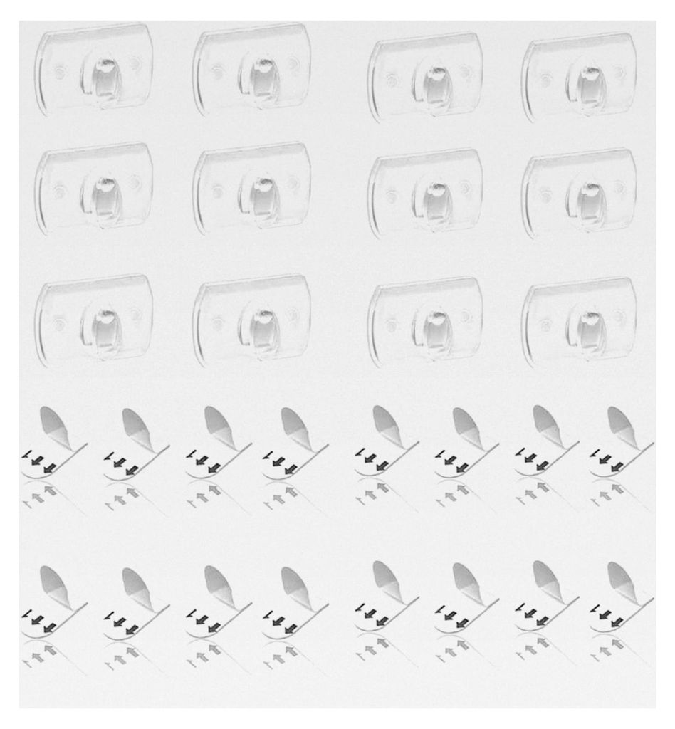 20 transparente Klebehaken für Lichterketten, einfach anzubringen und zu entfernen, ideal für eine spurenlose Befestigung an Wänden und glatten ...