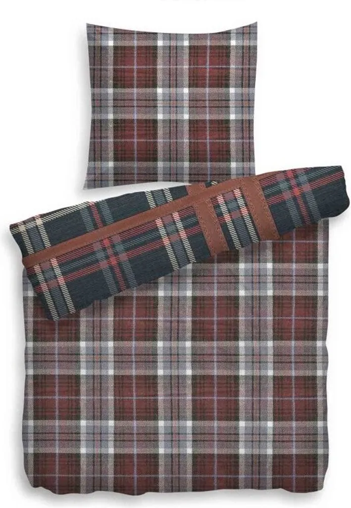 Parure Letto Cotone 135x200 HNL Hackett Lane Murray Marrone Quadri