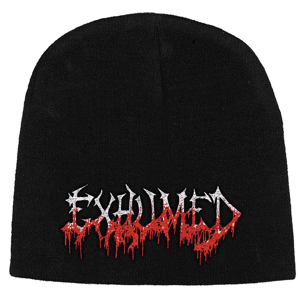 Exhumiert - Logo Uni Mütze Hut - schwarz