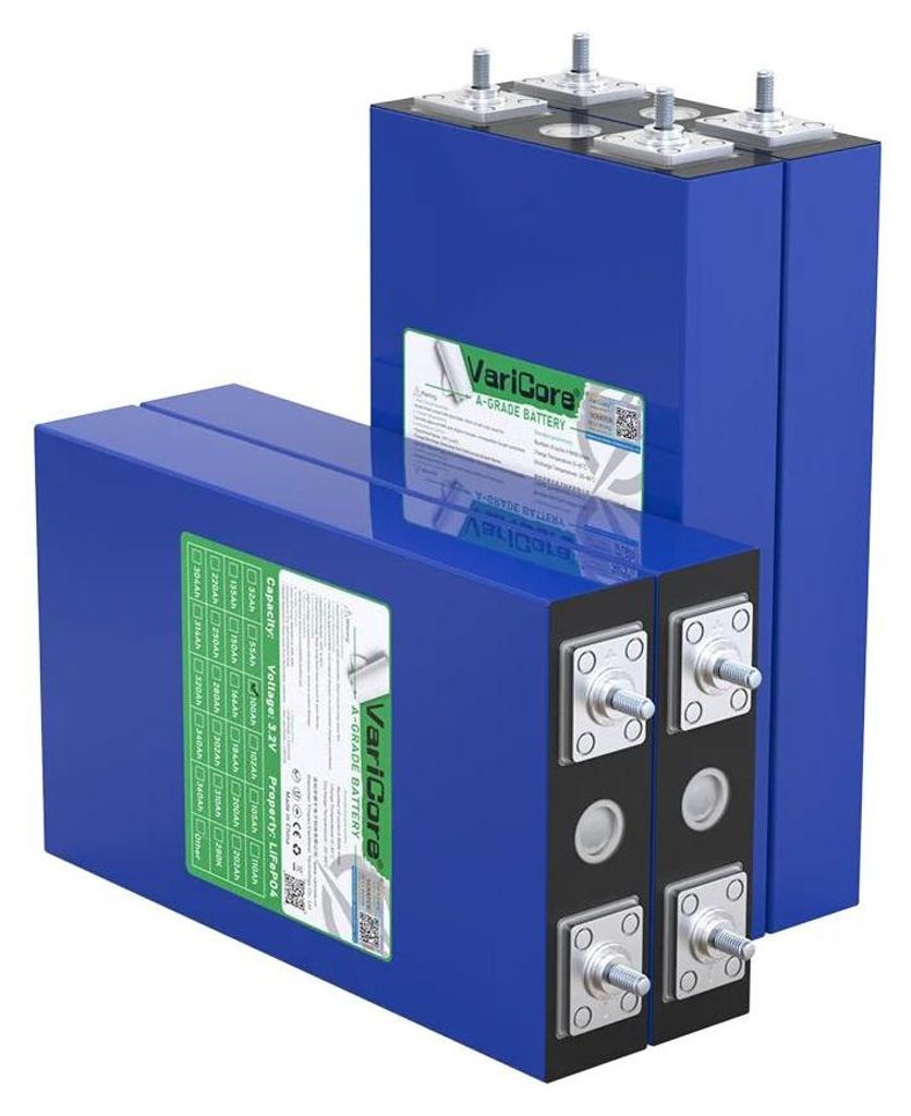 LiFePO4 Akku Zellen - 3,2V 100Ah Grade A - Deep Cycle Lithium-Eisenphosphat - 4er Set Für 12V 24V 36V 48V Solar Wohnmobil Hausbatterie