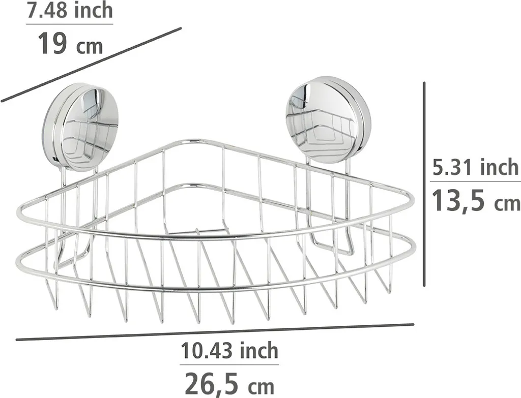 Étagère de douche d'angle Osimo Static-Loc® Plus - Rangement sans trou - 5