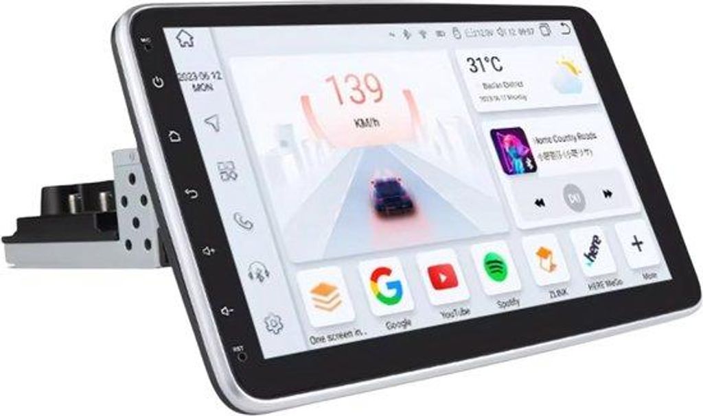 Autoradio mit Bluetooth, CarPlay, universellem 1-DIN-Einbaurahmen, kompatibel mit Apple und Android, Stereoanlage, Navigationssystem, 4 GB RAM, 32 ...