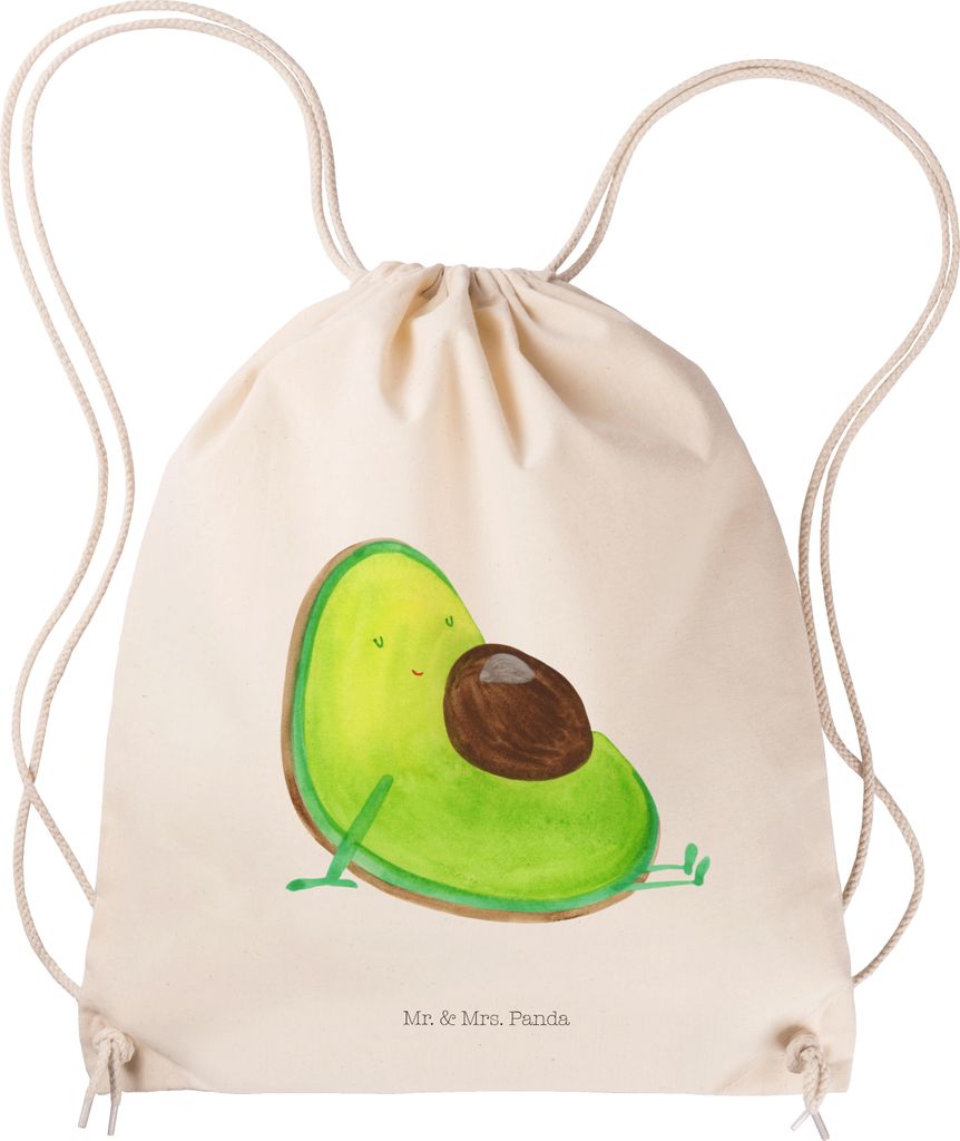 Mr. & Mrs. Panda gym tasche Avocado Schwangerschaft - Transparent - Geschenk, Gymbag, Schwanger, Geburt, Stoffbeutel, wander rucksack, Sportbeutel,...