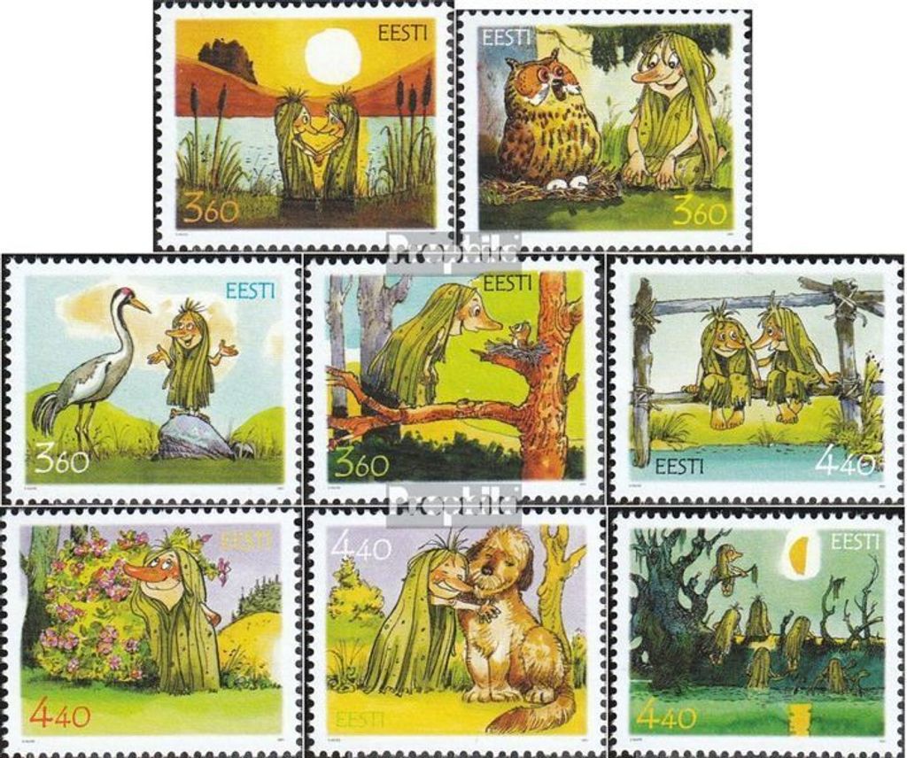 Briefmarken Estland 2001 Mi 402-409 (kompl.Ausg.) postfrisch Märchen