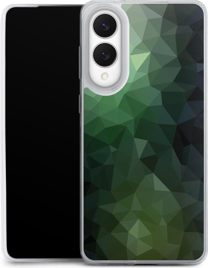 DeinDesign Slim Hülle für Samsung Galaxy S25 Edge Silikon Case Ultra Dünn Handyhülle Geometric Mosaik Tarnmuster