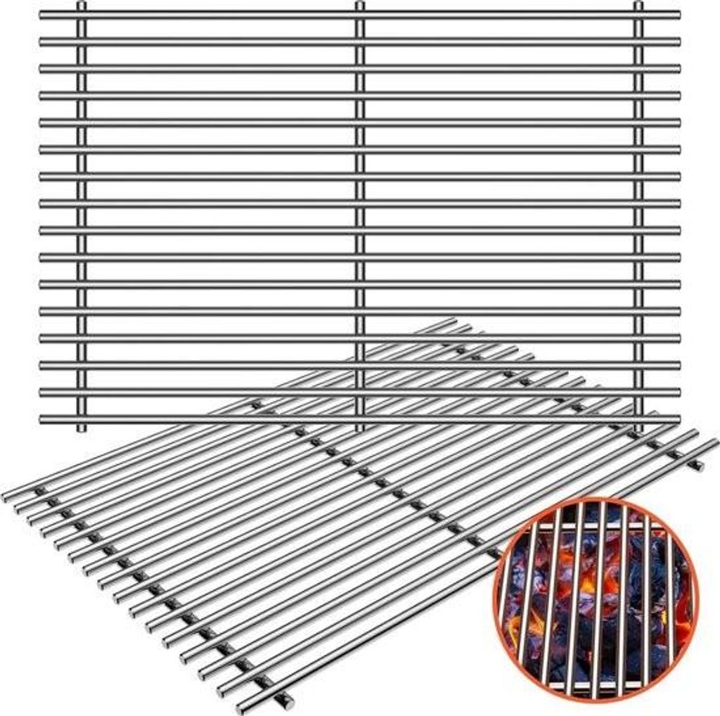 Grillrost 60 x 44 cm - Ersatzrost aus Edelstahl - Weber Spirit 300 Serie - Passend für Weber E-310, E-320, S-310 und S-320 Gasgrills